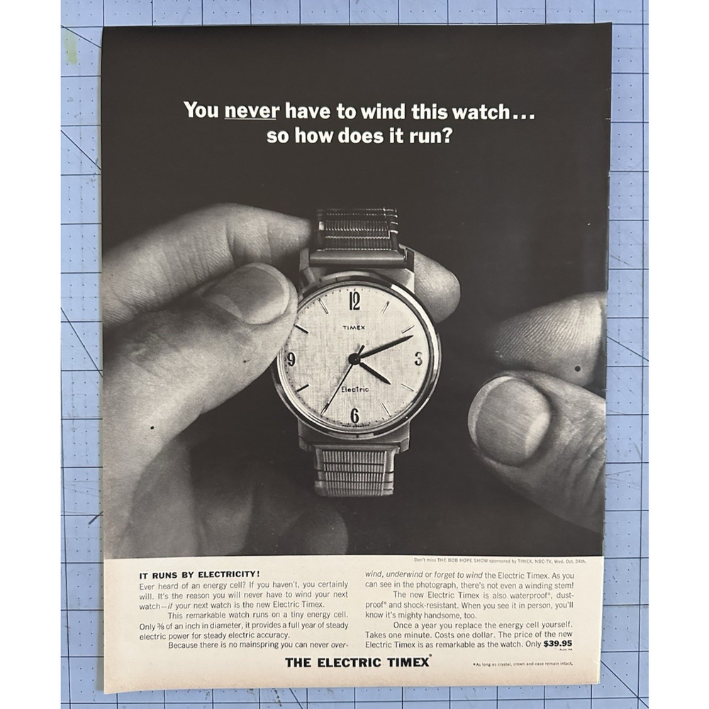 1963 Print Ad The Electric Timex You Never Have To Wind This Watch